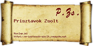 Prisztavok Zsolt névjegykártya