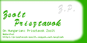 zsolt prisztavok business card